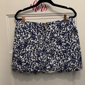 Blue and White Floral Lilly Pulitzer Skort